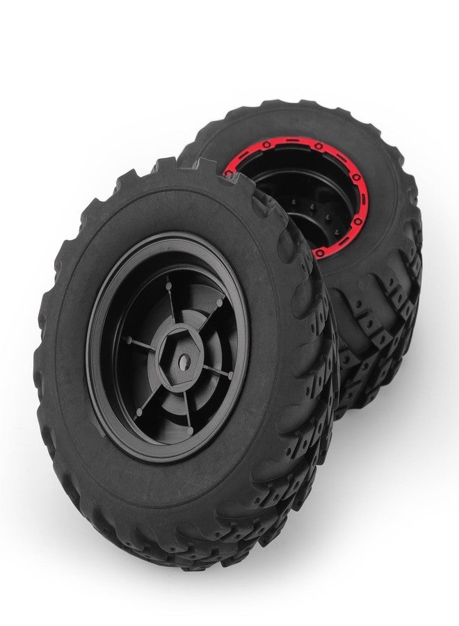 HAIBOXING RC Cars Accessories Tires, 1/12th Scale Brushless RC Truck Spare Parts Wheel Complete Red 2pcs Apply to HBX 903 & 903A (90115B) - Image 4